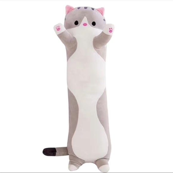 Cute Cat Plush Long Body Pillow Cuddle Cartoon Stuffed Animals Cat - Picture 9 of 12